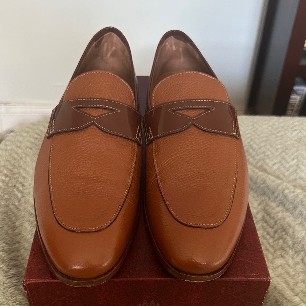 Mezlan Tan Leather Loafers